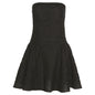 High Waist Slim Sexy Zipper Tube Top Halter Dress Women