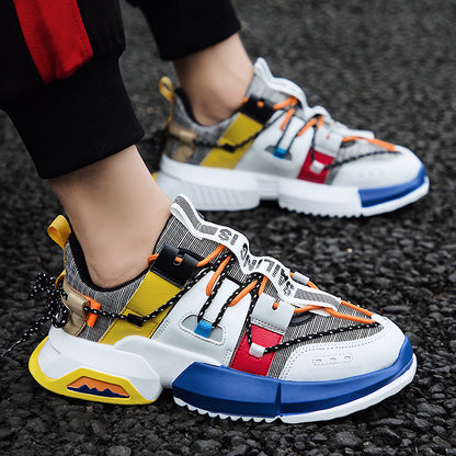 Retro fashion sports casual shoes men's stitching