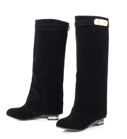 Flat Long Slimming Pants Boots