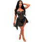 European And American Sexy V-neck Tube Top See-through Sequins Dress Women