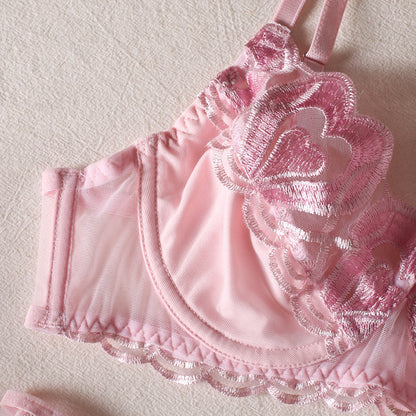 Big Heart Underwired Bra And Thong Set