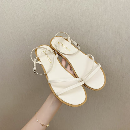 Ins Flat Double Roman Sandals