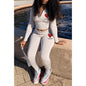 Women's Fashion Sports Printed Two-piece Suit Clothing