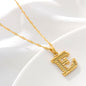 Gold Initial Letter Alphabet Name Necklaces