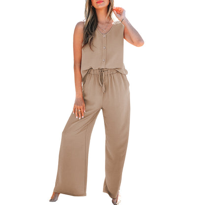Fashion Suit Female Sleeveless Two-piece Suit