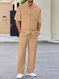 Men's Solid Color Short Sleeve Fashion Suit