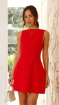 Women's Turtleneck Backless Dress Inelastic