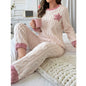 Fashion Sweet Color Matching Pajamas Women's Suit