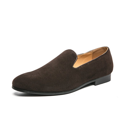 British Leather Shoes Matte Leather Gommino Men