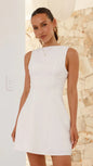 Women's Turtleneck Backless Dress Inelastic