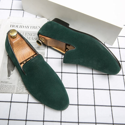 British Leather Shoes Matte Leather Gommino Men