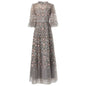 Luxury Embroidery Beads Dress Women