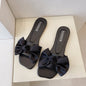 Fashion Personality Flat Bowknot Slippers For Women