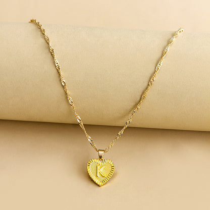 26 English Initial Letter Pendant Necklaces For Women
