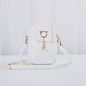 Mobile Phone Bags Women Woven Pearl Tassel Cover Type Crossbody Shoulder Bag