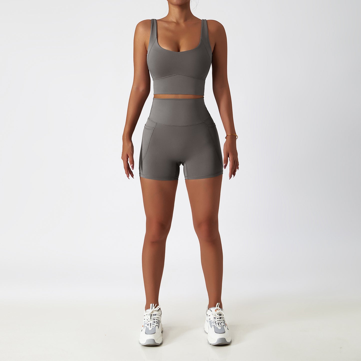 Quick-drying Tight Yoga Clothing Women's Pocket Running Sports Suit