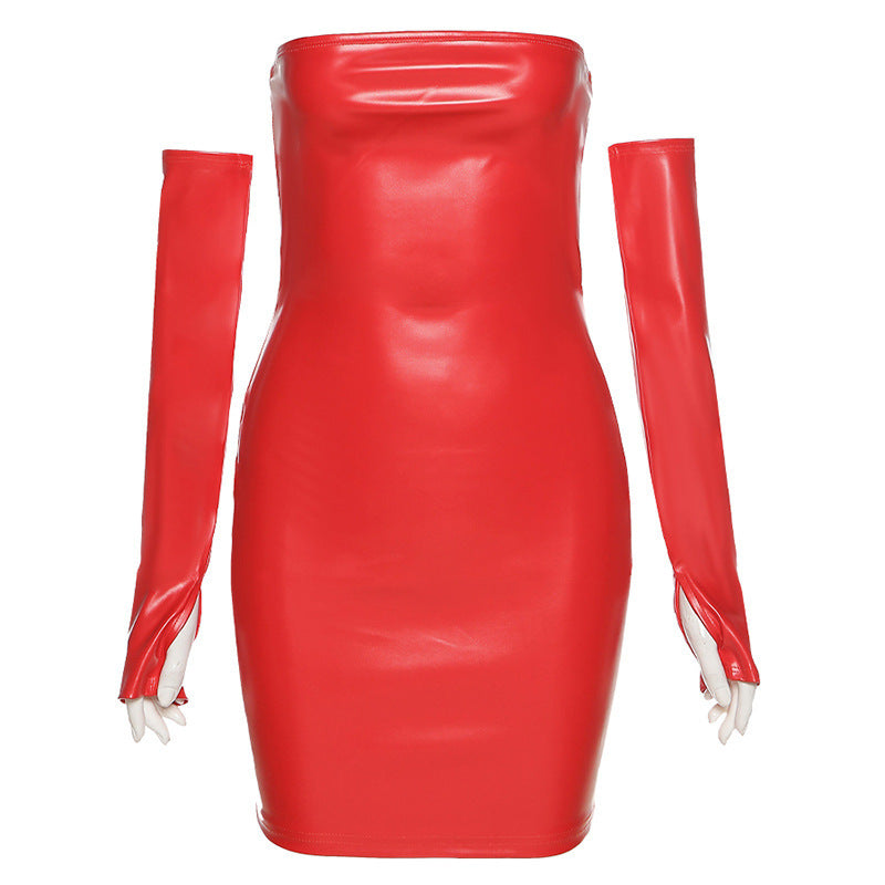 Women's New Fashion Design Off-neck Sheath Dress
