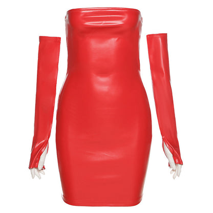 Women's New Fashion Design Off-neck Sheath Dress