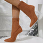 Women's Chunky Heel Martin Boots Pramei Factory High Heel Shoes