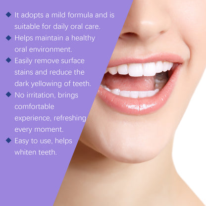 Purple Bright White Beauty Toothpowder Gentle Oral Cleaning