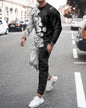3d Digital Printing Crew Neck Sweater Sports Trousers Suit