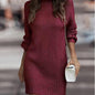 Turtleneck Sweater Women's Long Sleeve Knitwear Dress Women's Clothing