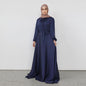 New Arab Women's Solid Color Robe Dress