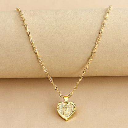 26 English Initial Letter Pendant Necklaces For Women