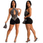 Sexy Halter Hollow Sleeveless Slim Fit Bodysuit