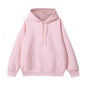 Simple Loose Cotton Silver Fox Velvet Hooded Pullover Men