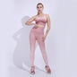 Seamless Yoga Suit Female Gradient Color Outdoor Running Sports Breathable Sweat-absorbent