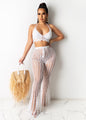 Summer Beach 2 Piece For Women Elegant Hollow Out Suit