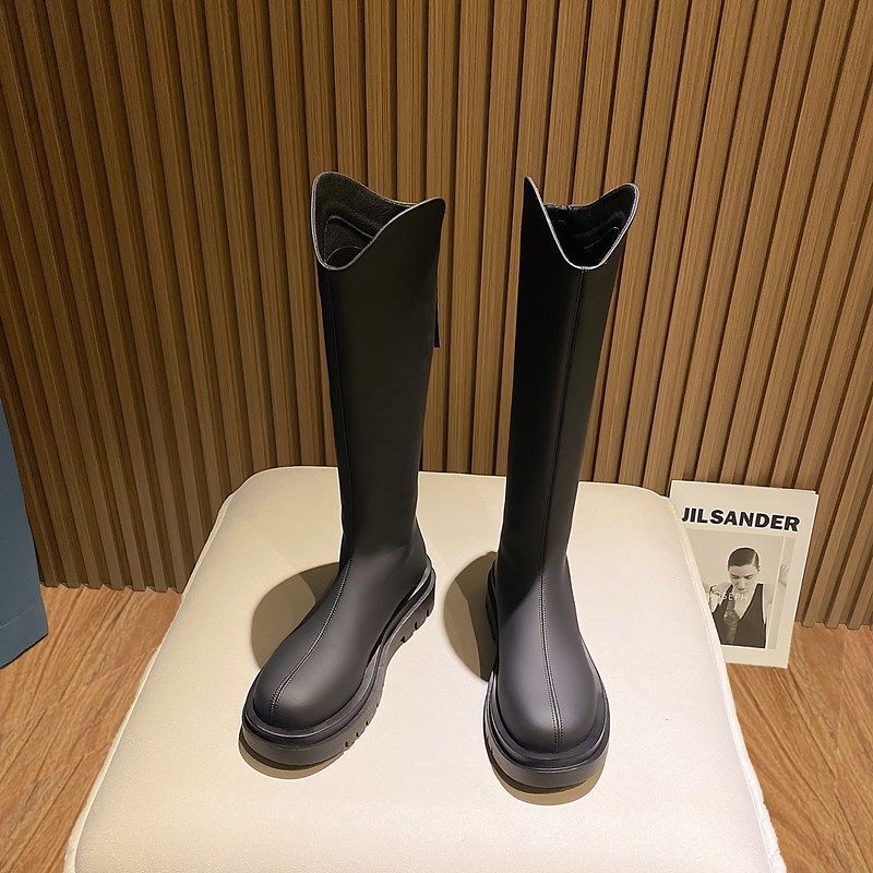 Retro Small Thick-soled Knight Boots Tide