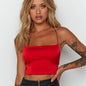 Fashion Women's Double-layer Anti-permeable Tight-fitting Strapless T-shirt Women