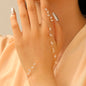 Fashion Simple Zircon Leaves Finger Chain