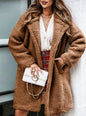 Women's Clothes Hot-selling Fur Long Sleeve Lapel Plush Top Coat