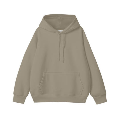 Simple Loose Cotton Silver Fox Velvet Hooded Pullover Men