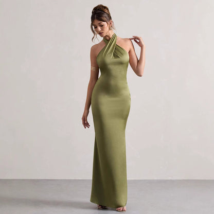 Women's Halter Fashion Slim Fit Dress