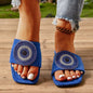 Suede Square Head Flat Leisure Sandals