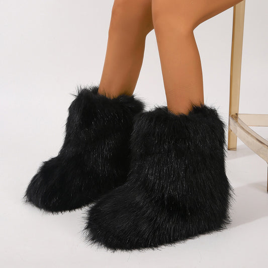 Stylish Personalized Winter Boots For Women - Adorable Spicy Girl Mid-Length Snow Boots, Cozy And Warm