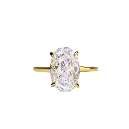 Zircon Oval Women's Light Ring Luxury