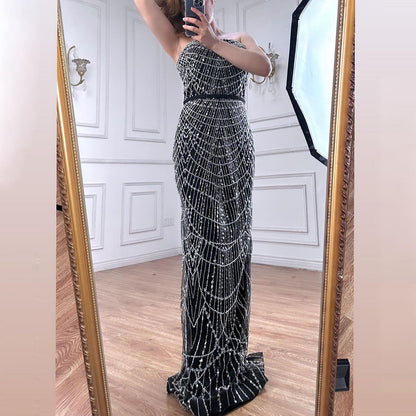 Pearl Light Luxury Trailing Dress Temperament Costume