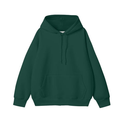 Simple Loose Cotton Silver Fox Velvet Hooded Pullover Men
