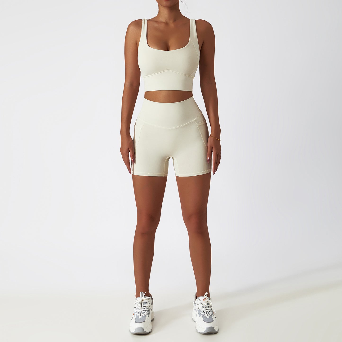 Quick-drying Tight Yoga Clothing Women's Pocket Running Sports Suit