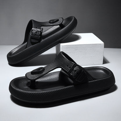 EVA Buckle Flip-flop Fashion Non-slip Slip-on Slippers Outdoor Dual-use Beach Shoes