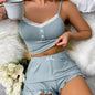 Sexy Lace Lace Spaghetti-strap Pajamas Suit