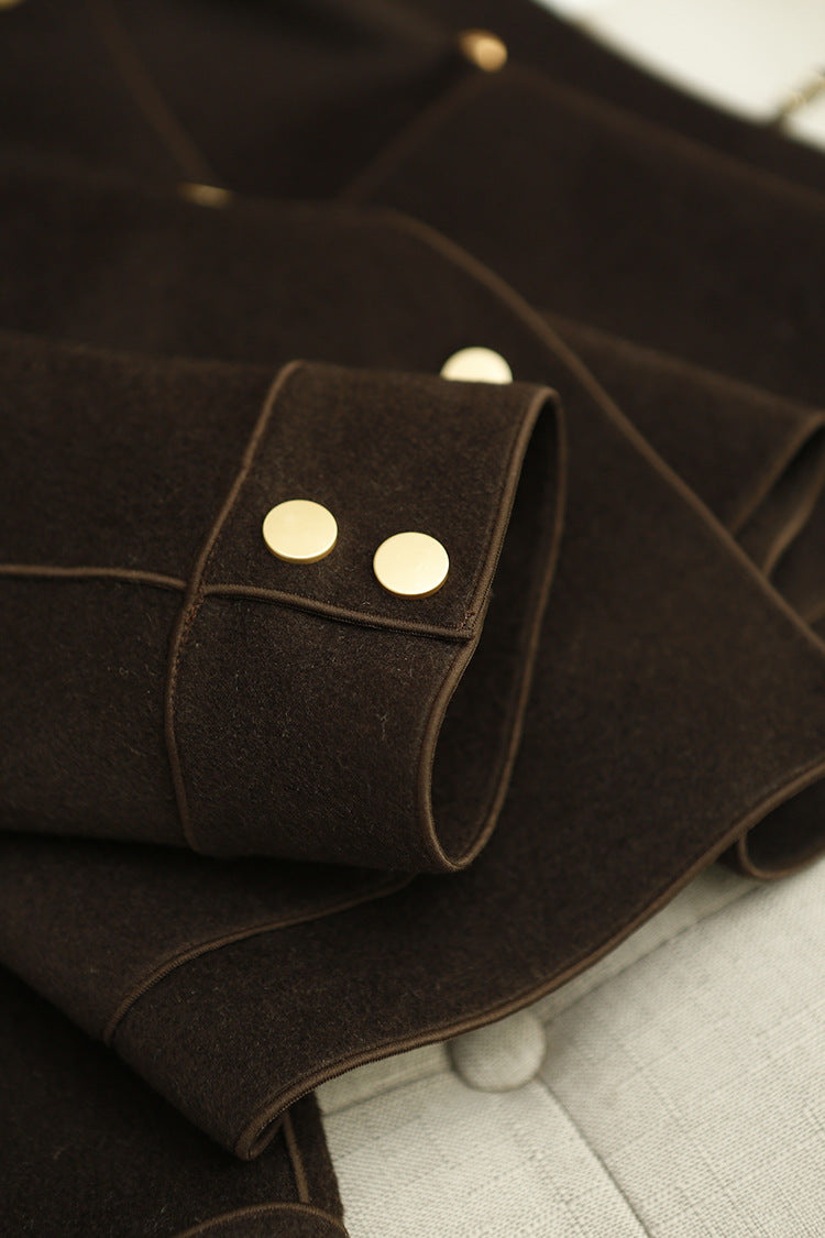 Double Sided Woolen Coat Women Short Short