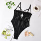 Cross  Back Sexy Lace Suspender Bodysuit