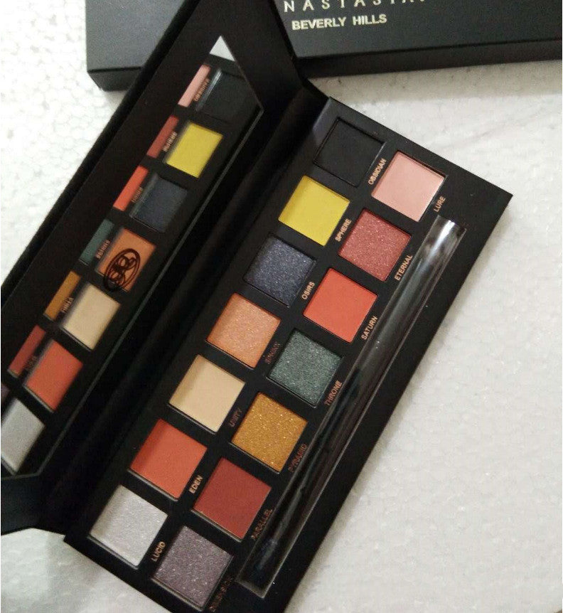 14 Color Eye Shadow Yellow Powder Purple Black Velvet  Makeup Palette