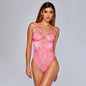 Cross  Back Sexy Lace Suspender Bodysuit